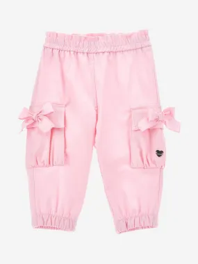 Monnalisa Baby Girls Cargo Pants in Pink