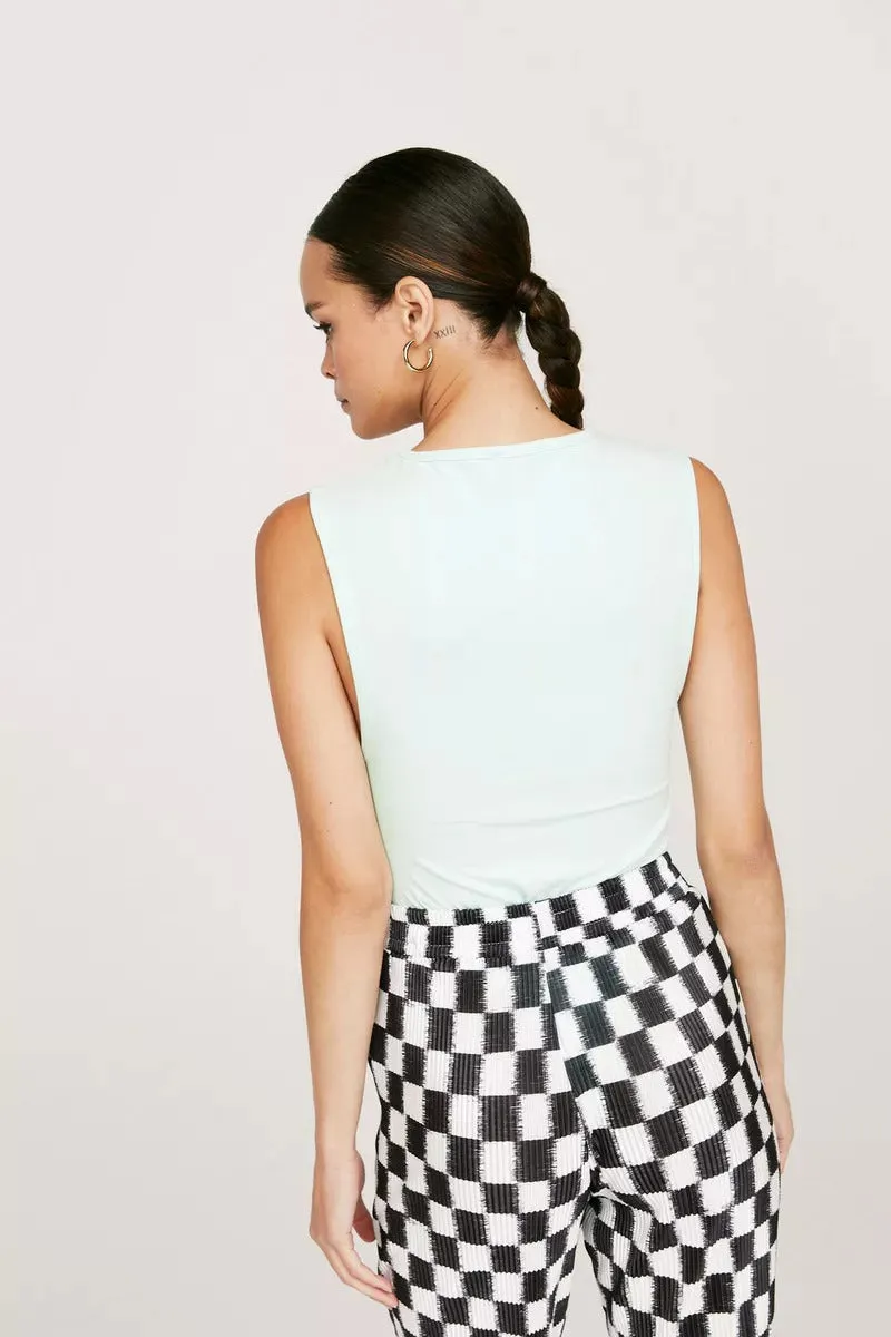 NastyGal Sage Crew Neck Drop Armhole Ladies Bodysuit
