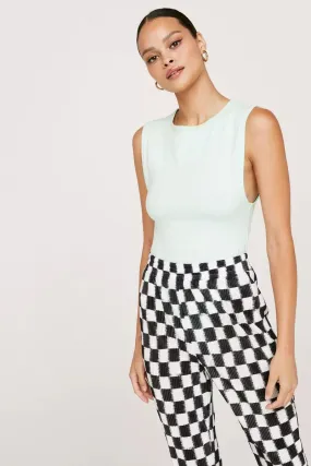 NastyGal Sage Crew Neck Drop Armhole Ladies Bodysuit