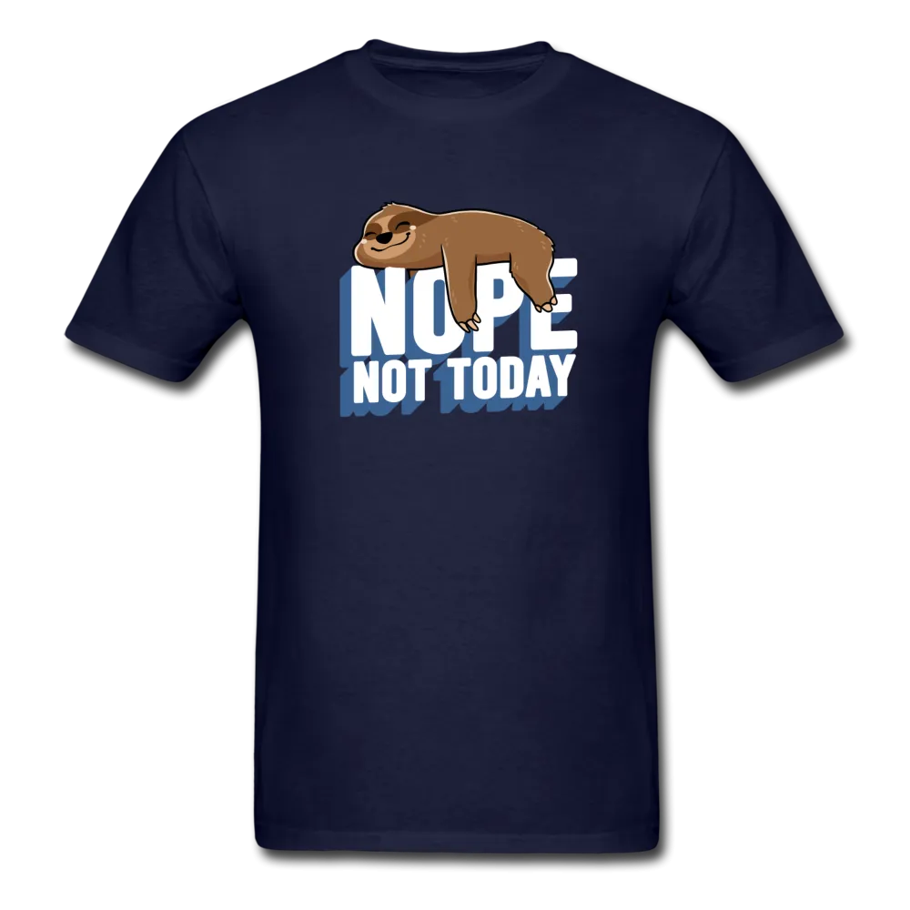 Nope, Not Today Lazy Sloth Men's Funny T-Shirt