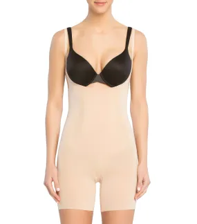OnCore Open-Bust Mid-thigh Bodysuit Soft Nude