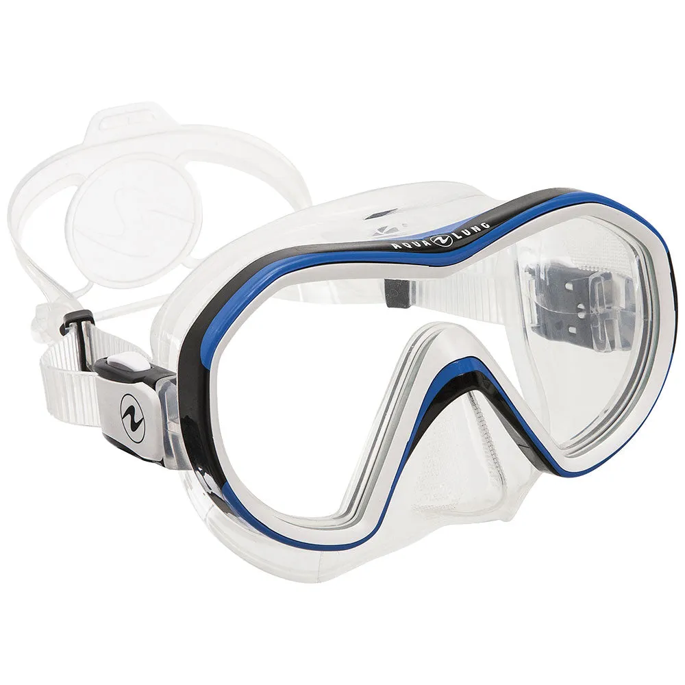 Open Box Aqua Lung Reveal X1 Dive Mask, Color: Clear/Blue