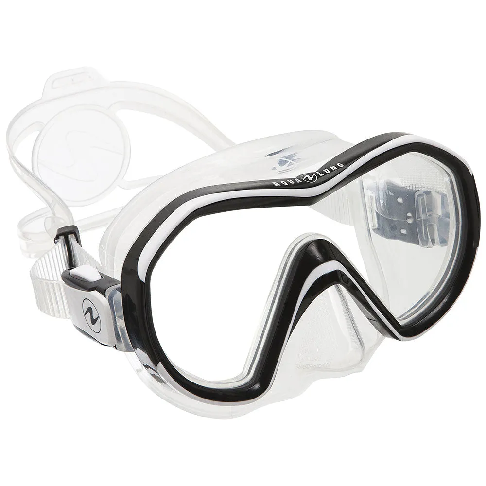 Open Box Aqua Lung Reveal X1 Dive Mask, Color: Clear/White/Clear