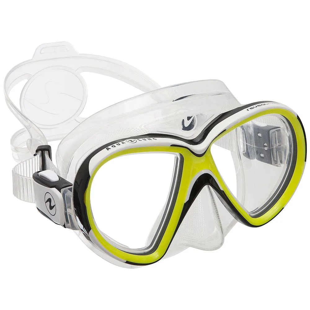 Open Box Aqua Lung Reveal X2 Dive Mask, Color: Clear/Yellow