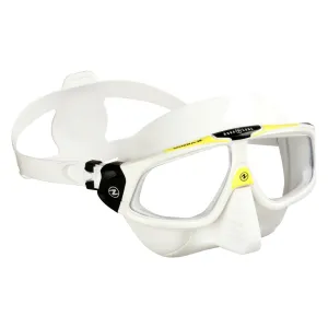 Open Box Aqua Lung Sphera X Scuba Freediving Mask - White/Tropic Yellow