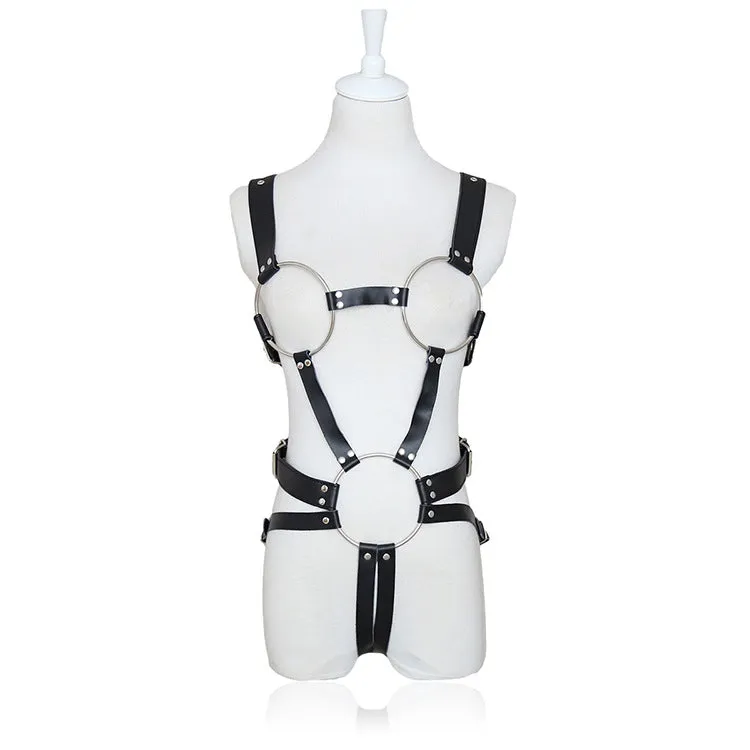 Open Cup Crotchless Body Harness