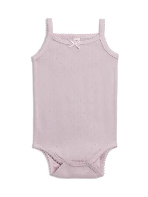 Organic Baby Eva Pointelle Tank Bodysuit - Wisteria