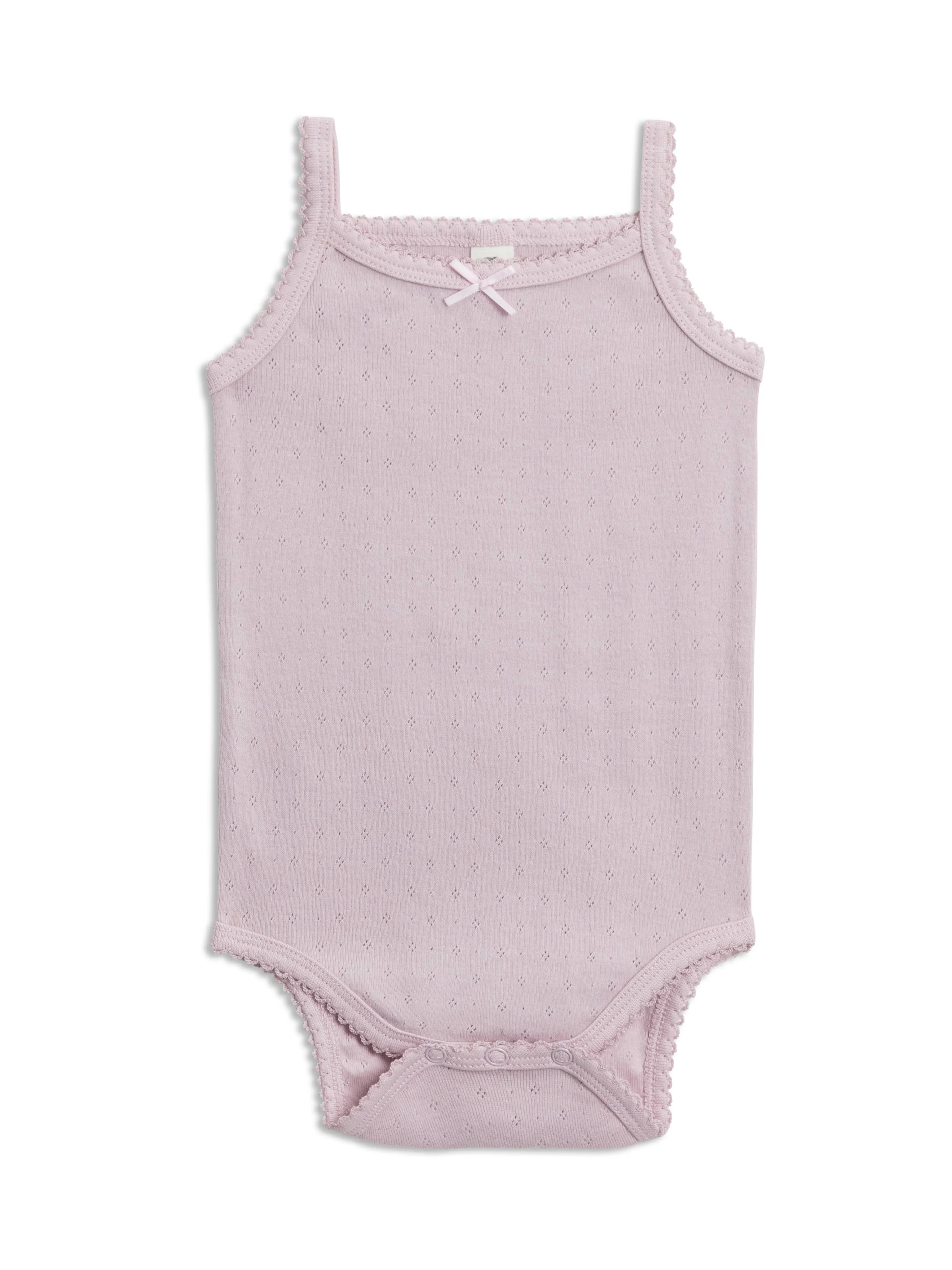 Organic Baby Eva Pointelle Tank Bodysuit - Wisteria