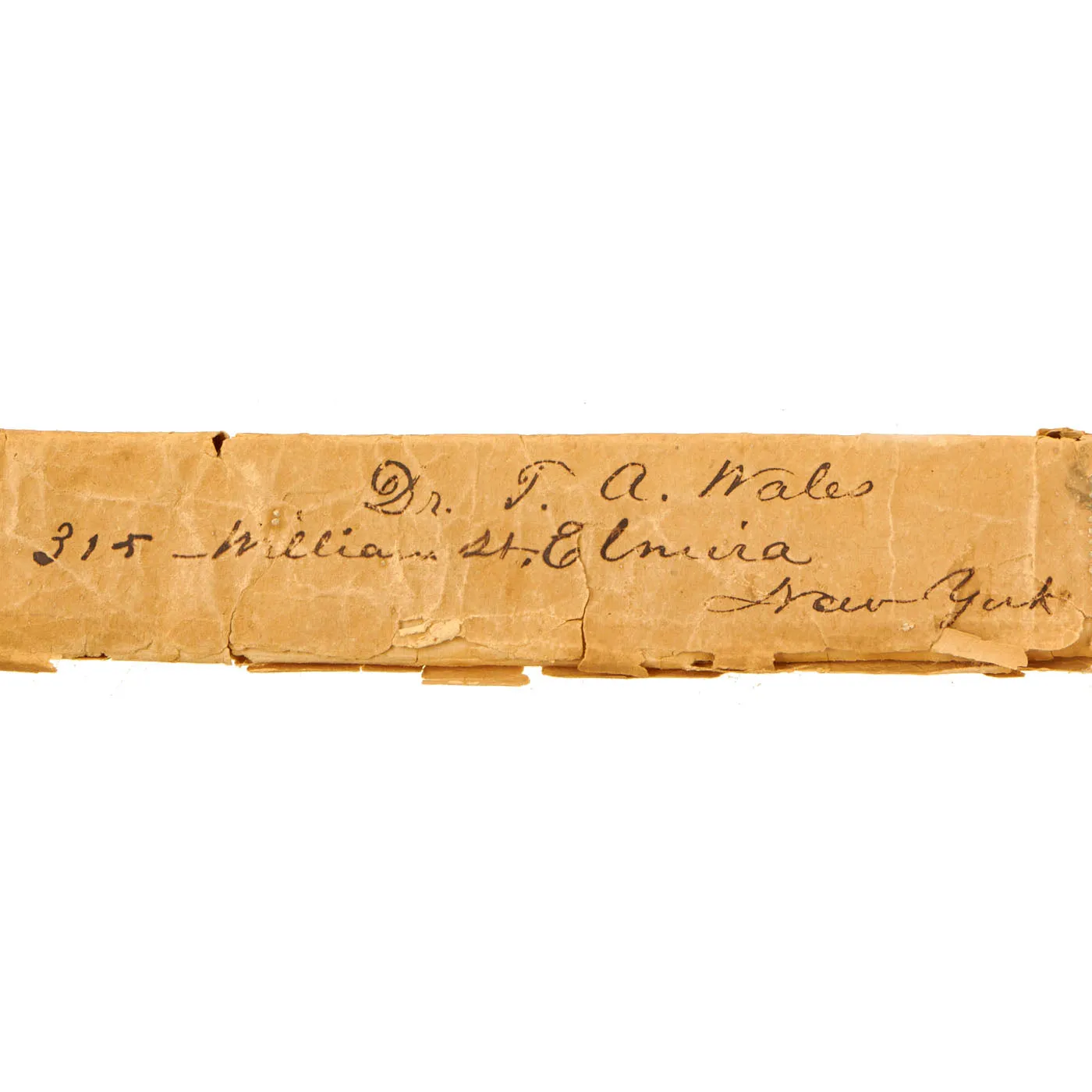 Original U.S. Civil War USS Cumberland Wood Ship Straight Edge Used By Caricaturist James Albert Wales - Sunk by Confederate Ironclad CSS Virginia (Merrimack)