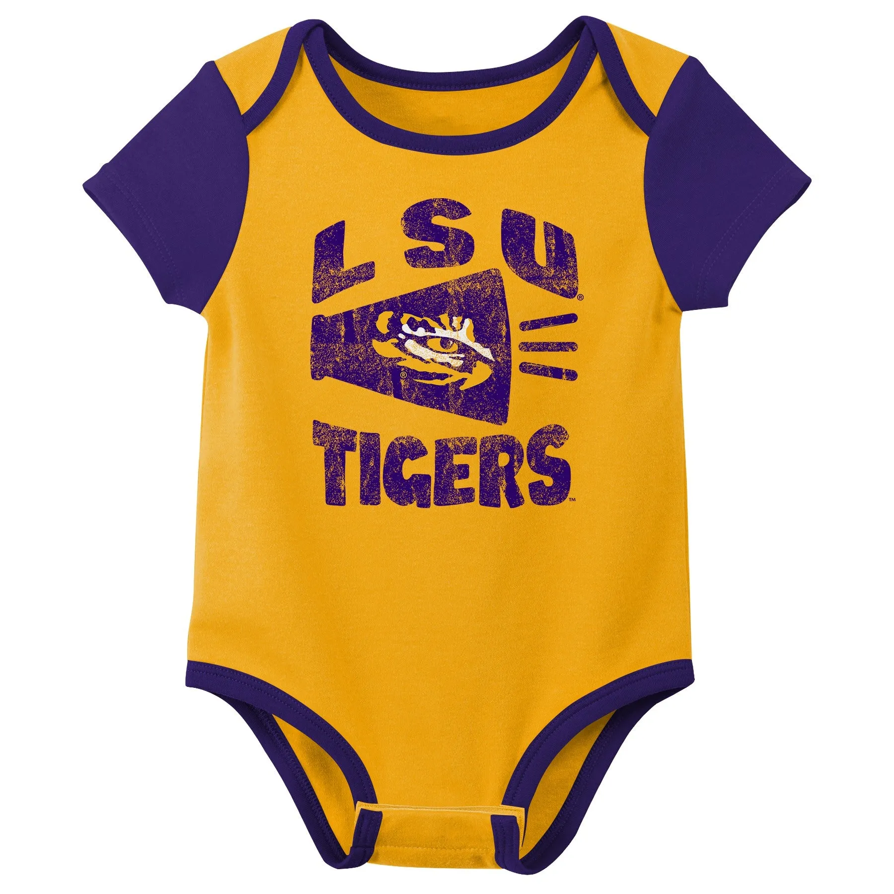 Outerstuff NCAA Infant Unisex LSU Tigers Variety 3-Pack Bodysuit Set