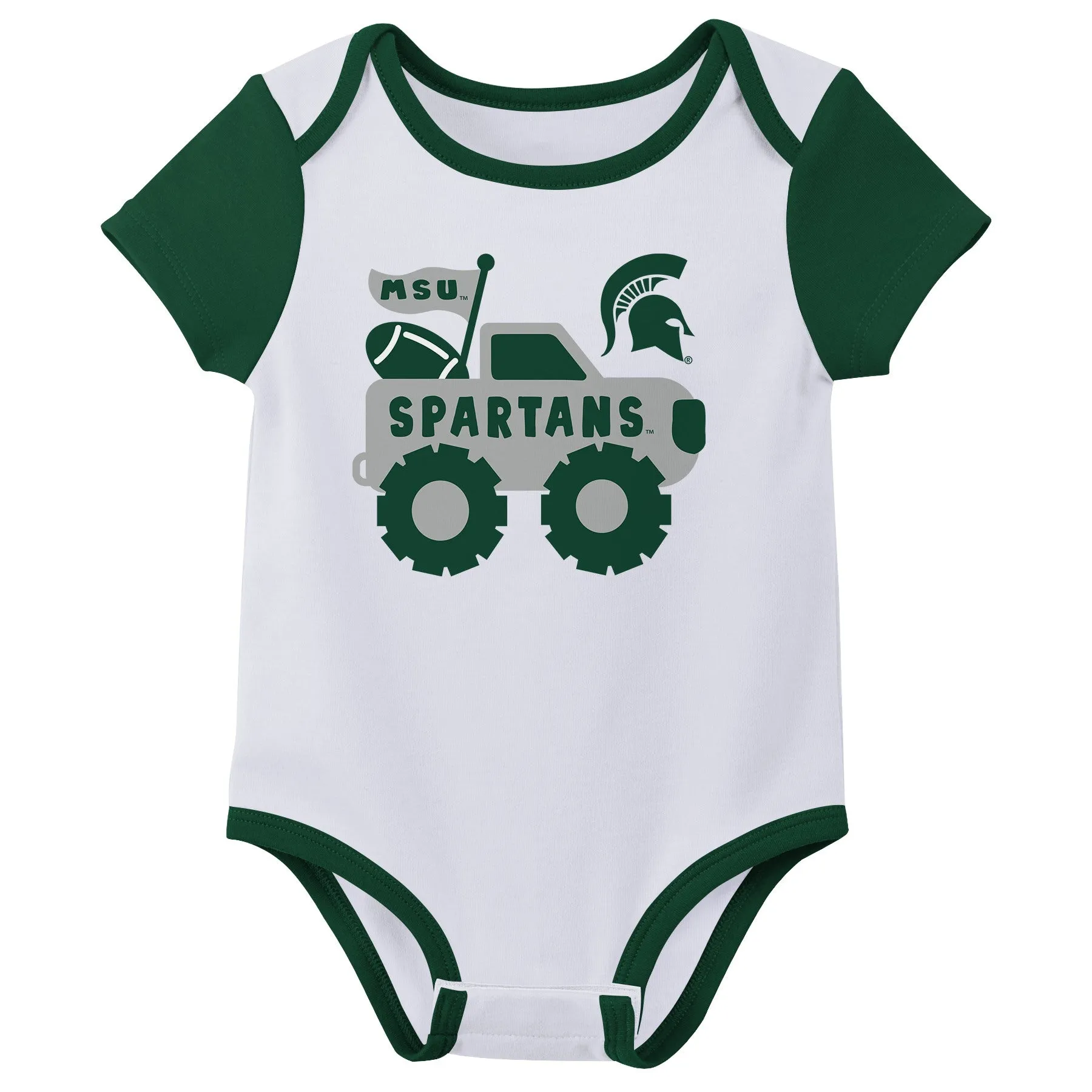 Outerstuff NCAA Infant Unisex Michigan State Spartans Variety 3-Pack Bodysuit Set