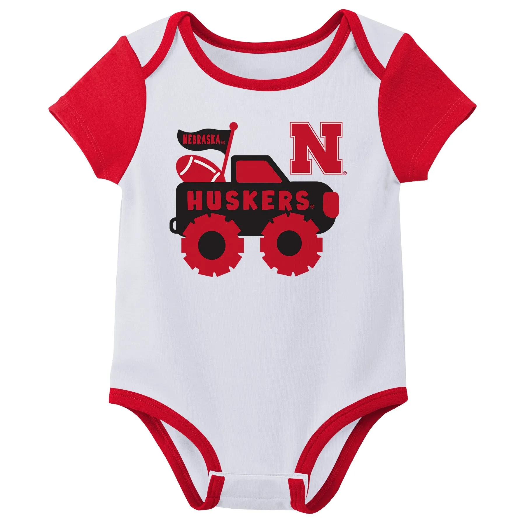 Outerstuff NCAA Infant Unisex Nebraska Huskers Variety 3-Pack Bodysuit Set