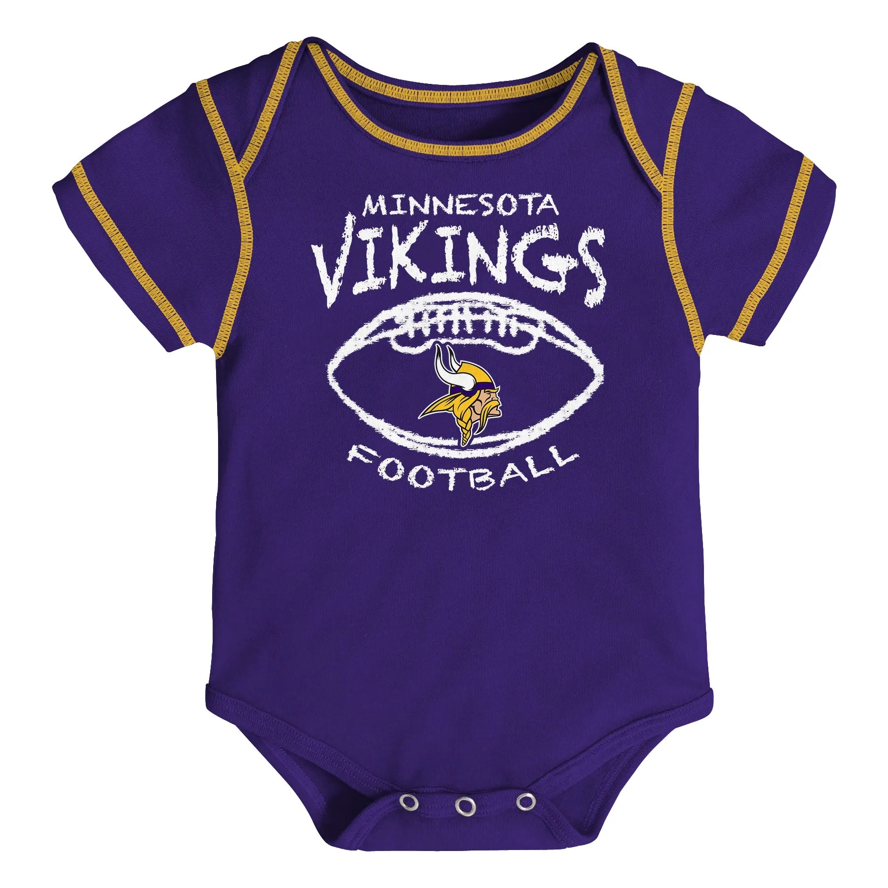 Outerstuff NFL Infant Minnesota Vikings 3-Pack Short Sleeve Bodysuit