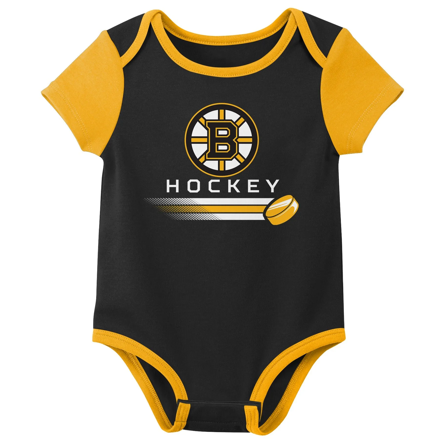 Outerstuff NHL Infant Unisex Boston Bruins Variery 3-Pack Bodysuit Set
