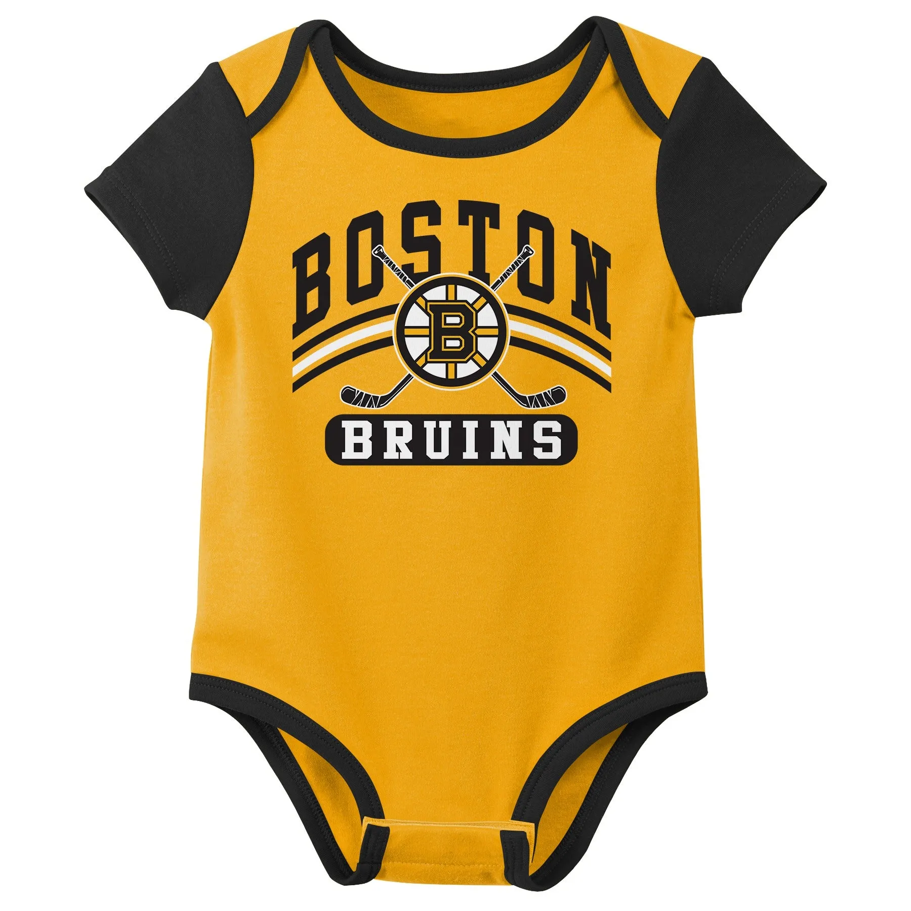Outerstuff NHL Infant Unisex Boston Bruins Variery 3-Pack Bodysuit Set