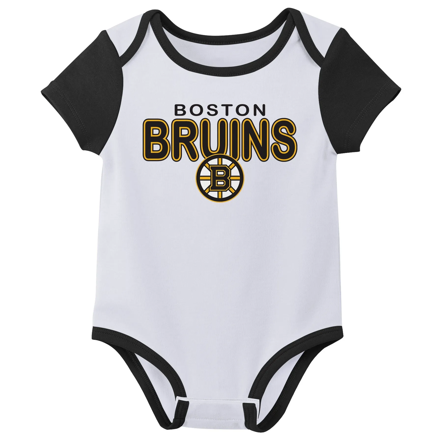 Outerstuff NHL Infant Unisex Boston Bruins Variery 3-Pack Bodysuit Set