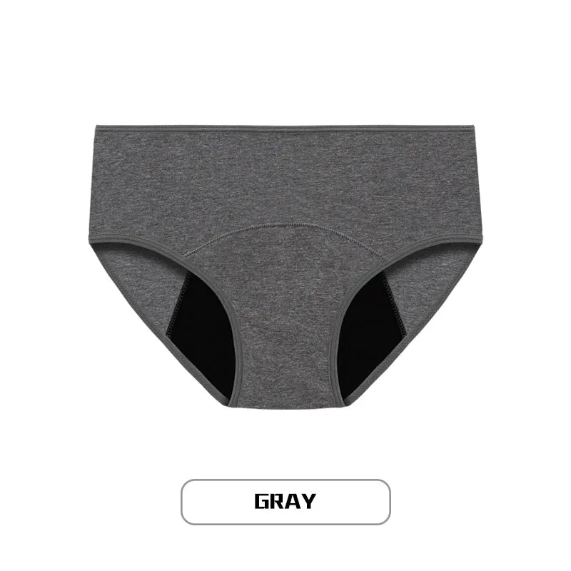 Pack de 4 culottes menstruelles pour flux léger à moyen en coton bio