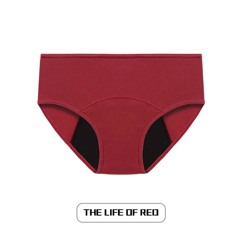 Pack de 4 culottes menstruelles pour flux léger à moyen en coton bio