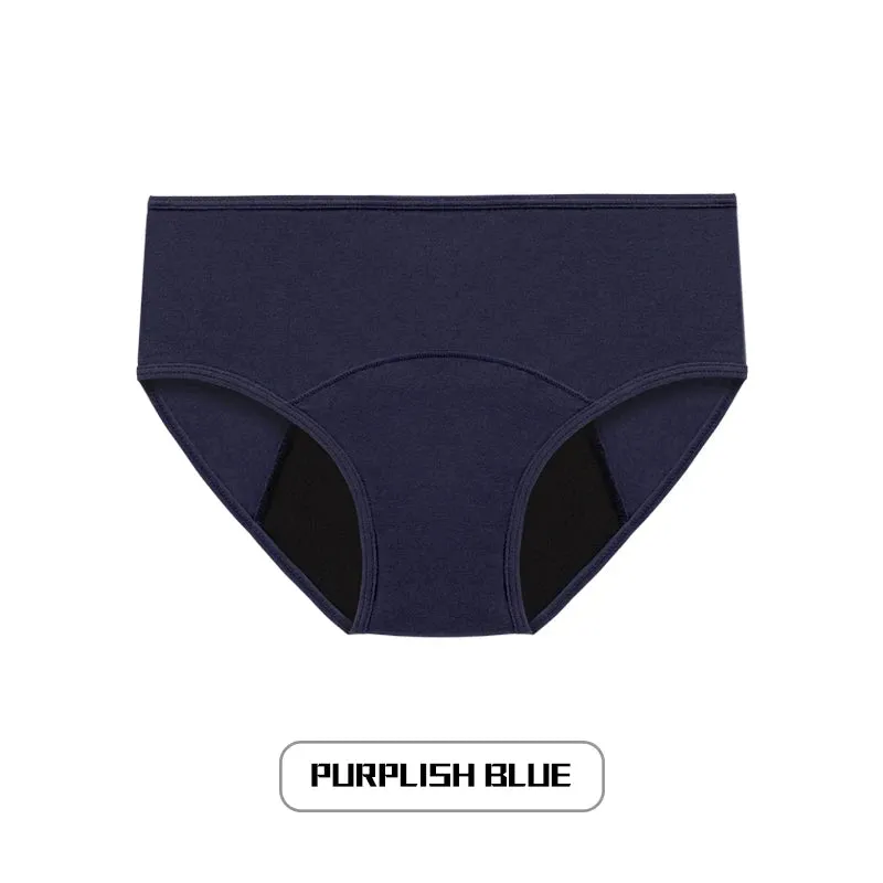 Pack de 4 culottes menstruelles pour flux léger à moyen en coton bio