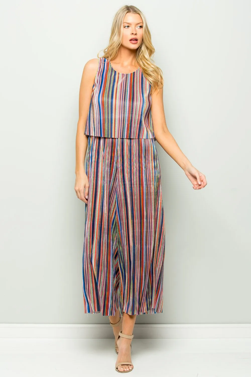 Panama Multi Stripe Jumpsuit