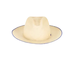 Paresi Panama Hat, Electric Blue Stitch