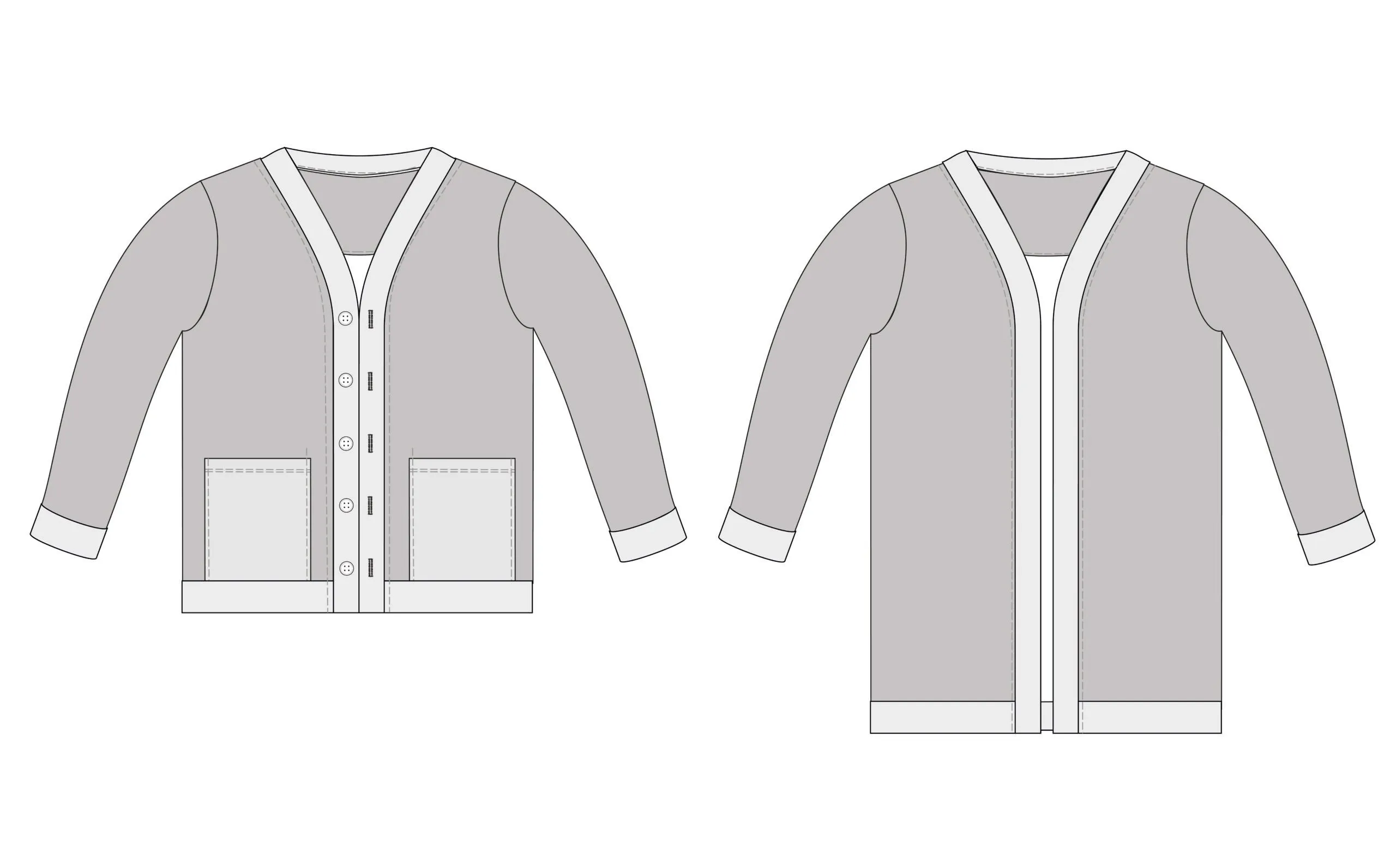 PDF Pattern - Salt Air Cardigan - Adult Female/Curve Fit | Waves & Wild