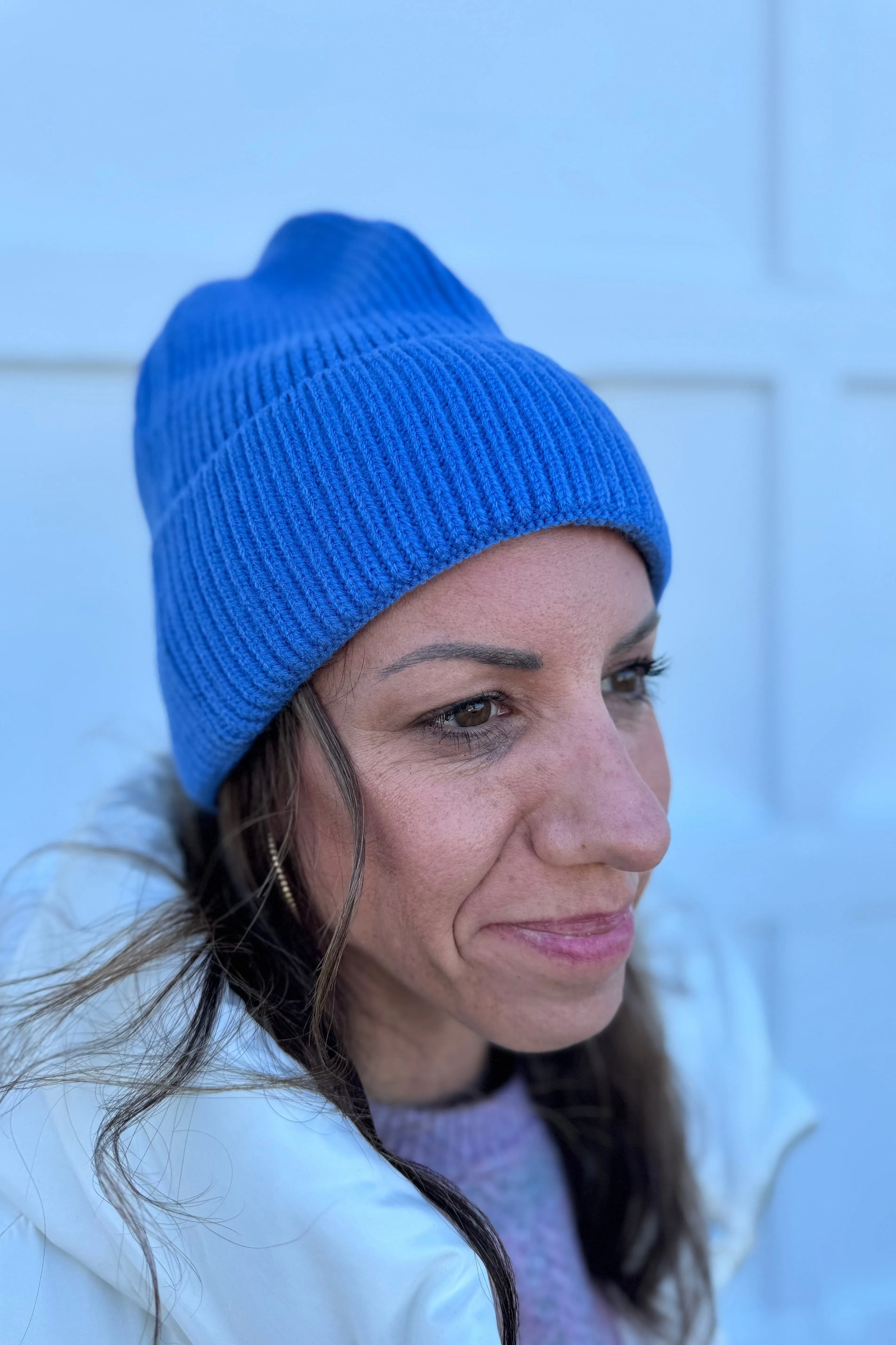 Periwinkle Knit Beanie Hat