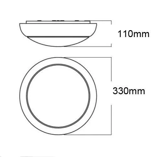 Polo 14 Watt LED Maintained IP54 Emergency Microwave Sensor Luminaire