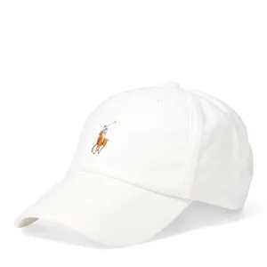 Polo Ralph Lauren Men's Cotton Oxford Baseball Cap White/Multicolored Pony