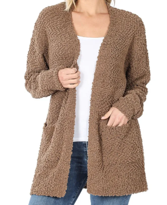 Popcorn Cardigan with Pockets