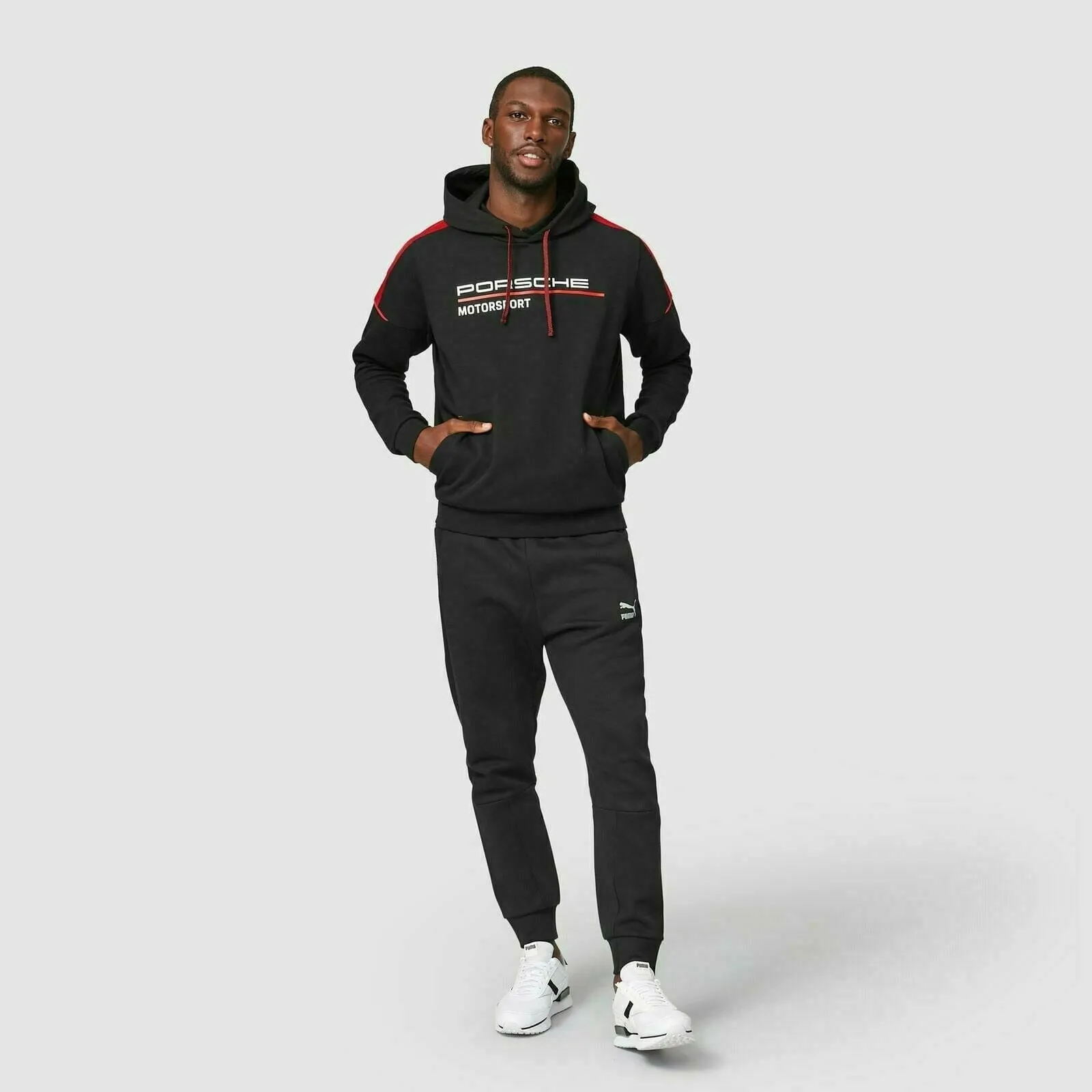 Porsche Motorsport Men's Hoodie Sweatshirt - Black