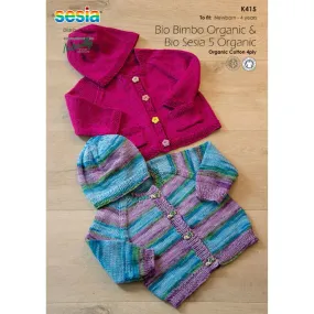 Raglan Cardigan & Hat Knitting Pattern (K415)