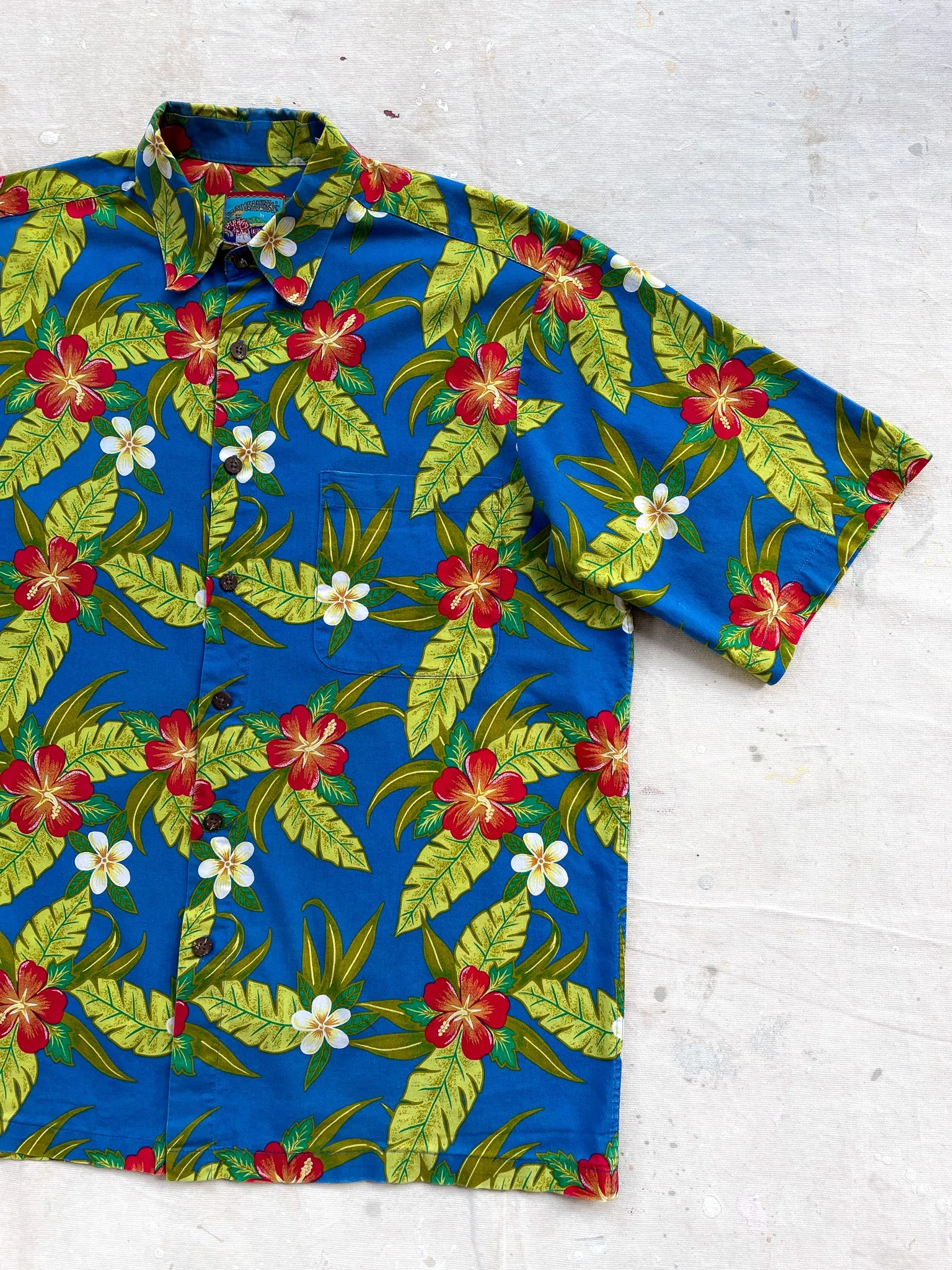 REYN SPOONER FLORAL HAWAIIAN SHIRT—[M]