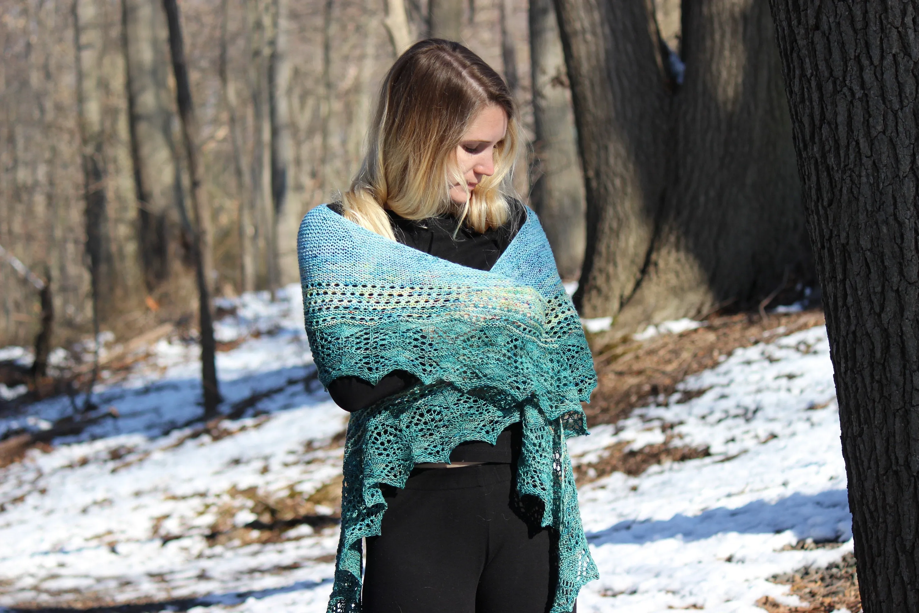 Sequana Shawl Knitting Pattern Fingering Weight