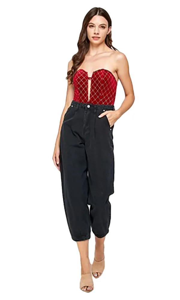 Signature 8 Women's Velvet Tube Bodysuit