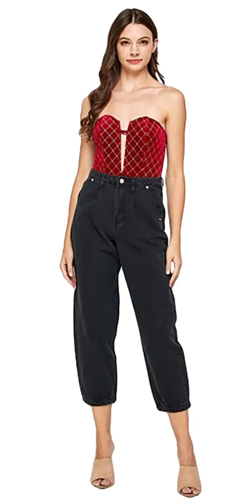 Signature 8 Women's Velvet Tube Bodysuit
