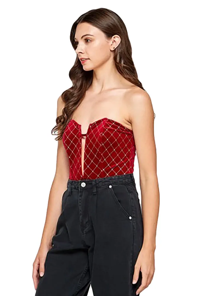 Signature 8 Women's Velvet Tube Bodysuit