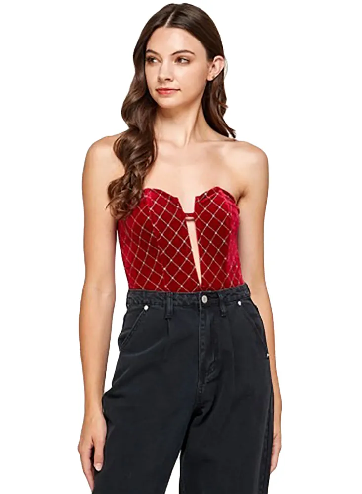 Signature 8 Women's Velvet Tube Bodysuit