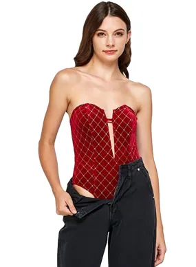 Signature 8 Women's Velvet Tube Bodysuit
