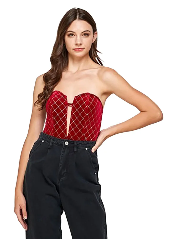 Signature 8 Women's Velvet Tube Bodysuit