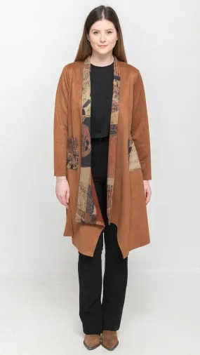 Solid Brown Long Cardigan