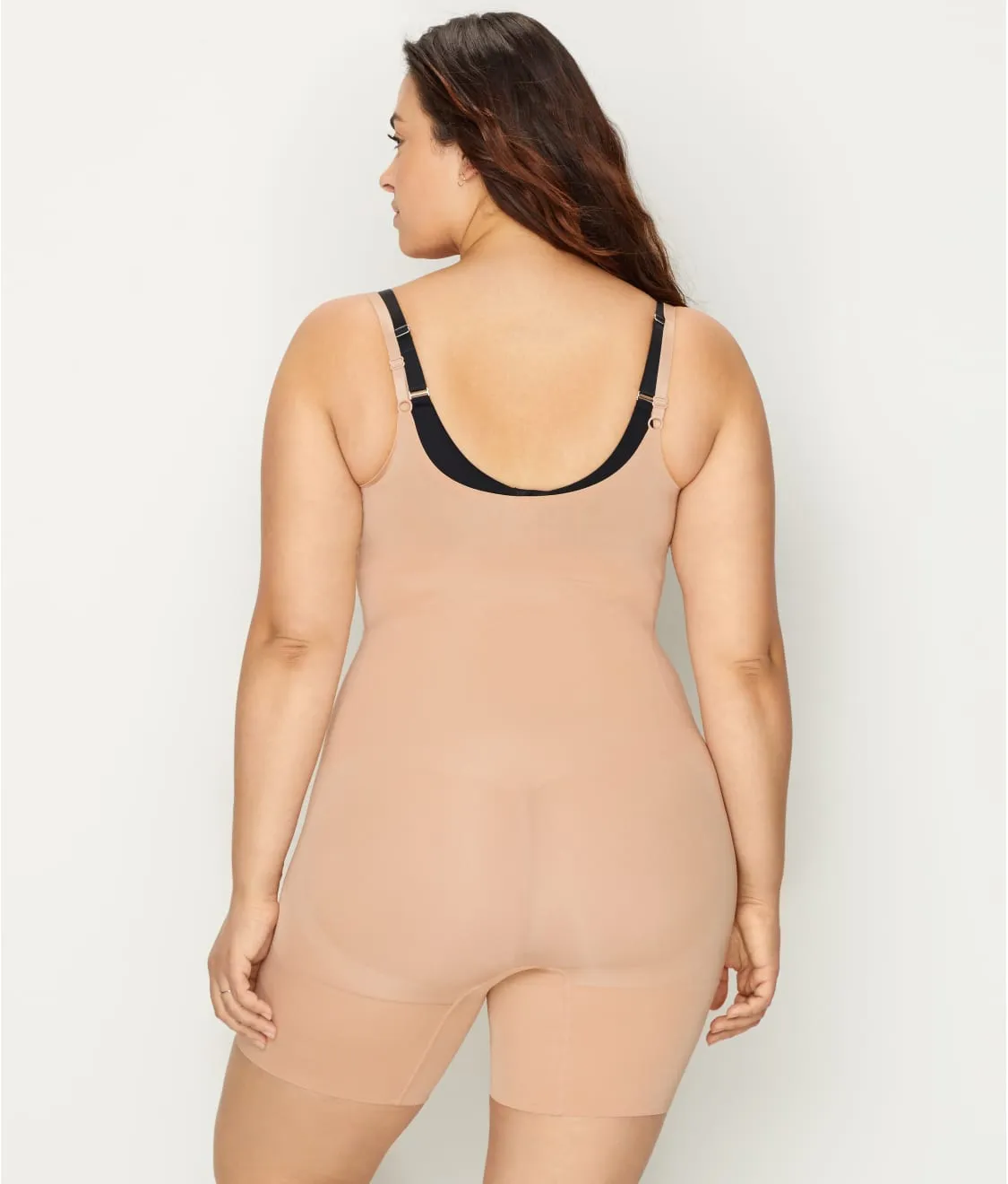 SPANX ONCORE OPEN-BUST MID-THIGH BODYSUIT 10130P