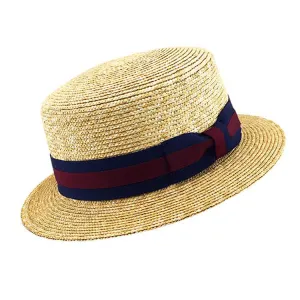 Stanton Voilier Boater Hat - Navy/Burgundy Stanton Voilier Boater Hat - Navy/Burgundy