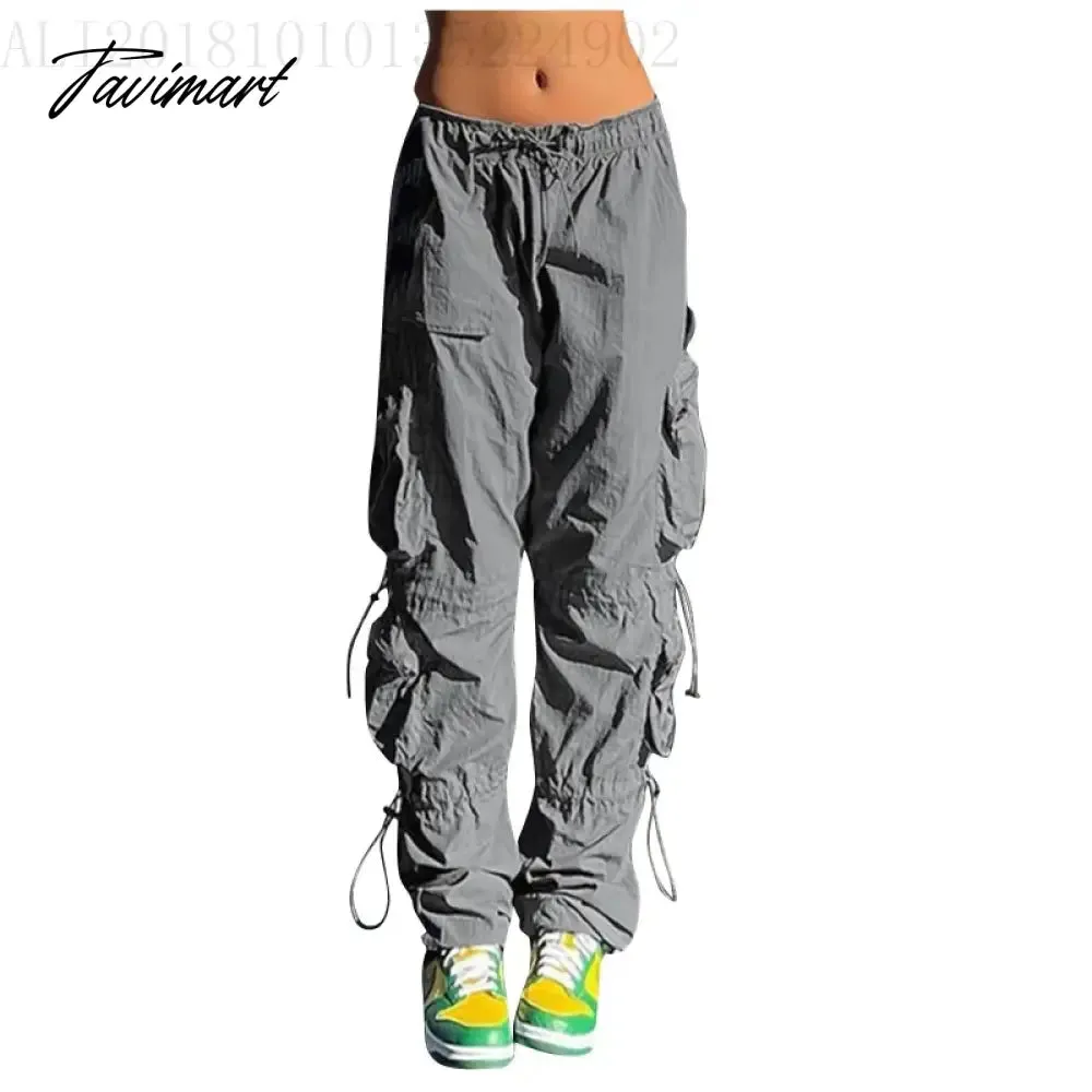 TAVIMART -  Y2K Gothic Pants Women's Fashion new Autumn Street Low Rise Multi Pocket Pants Retro Casual Loose Sports Cargo Pants