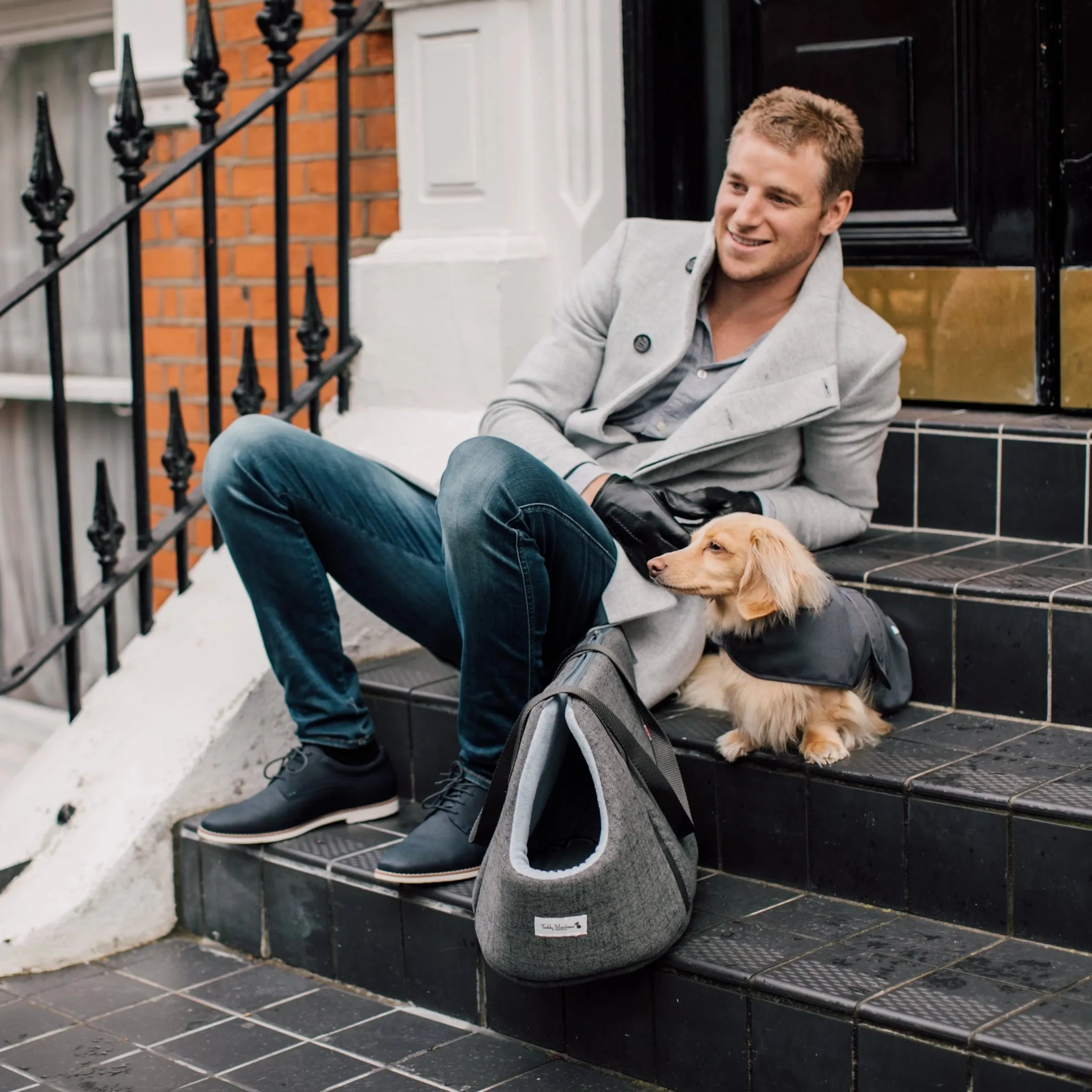'The James' Charcoal Grey Luxury Dog Coat