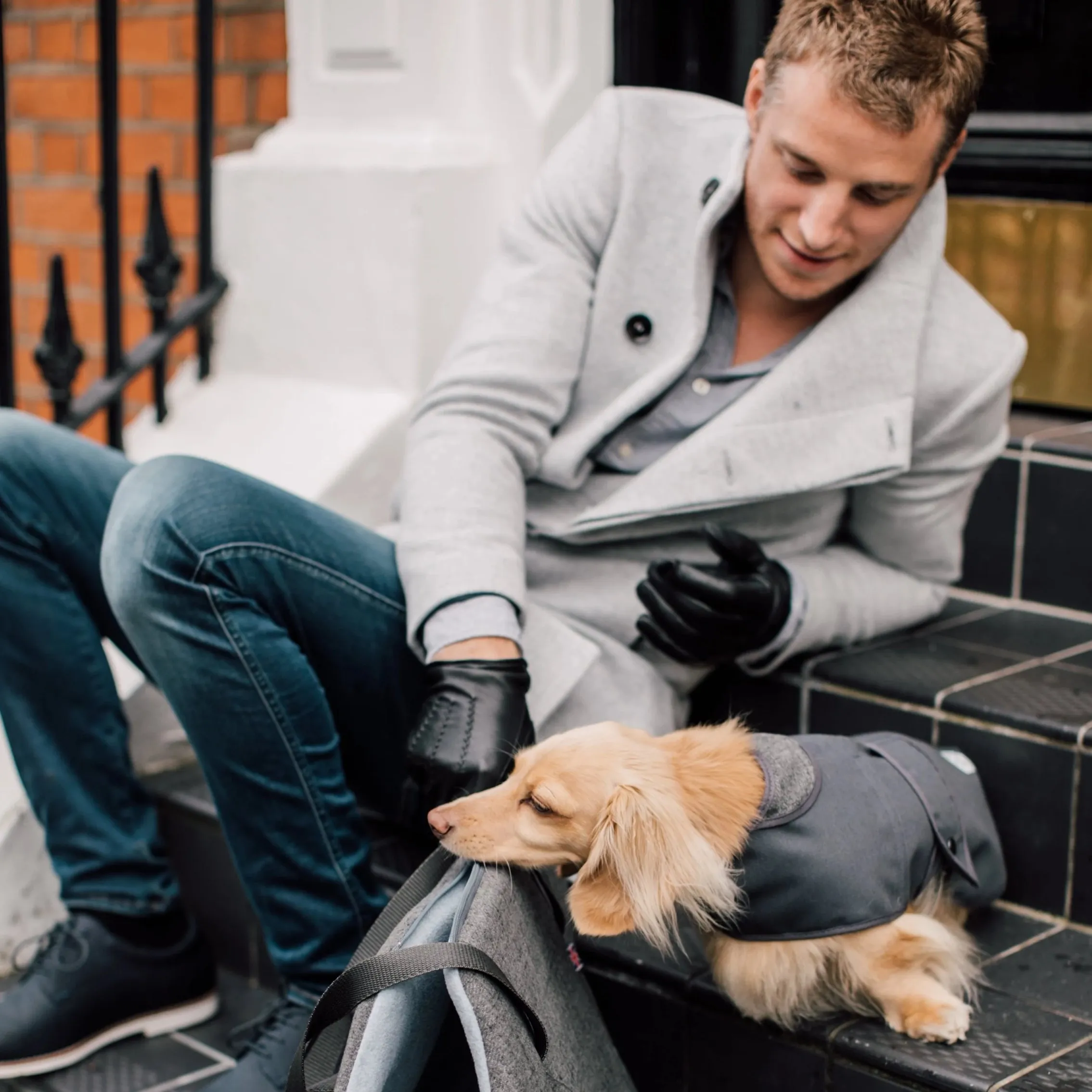 'The James' Charcoal Grey Luxury Dog Coat