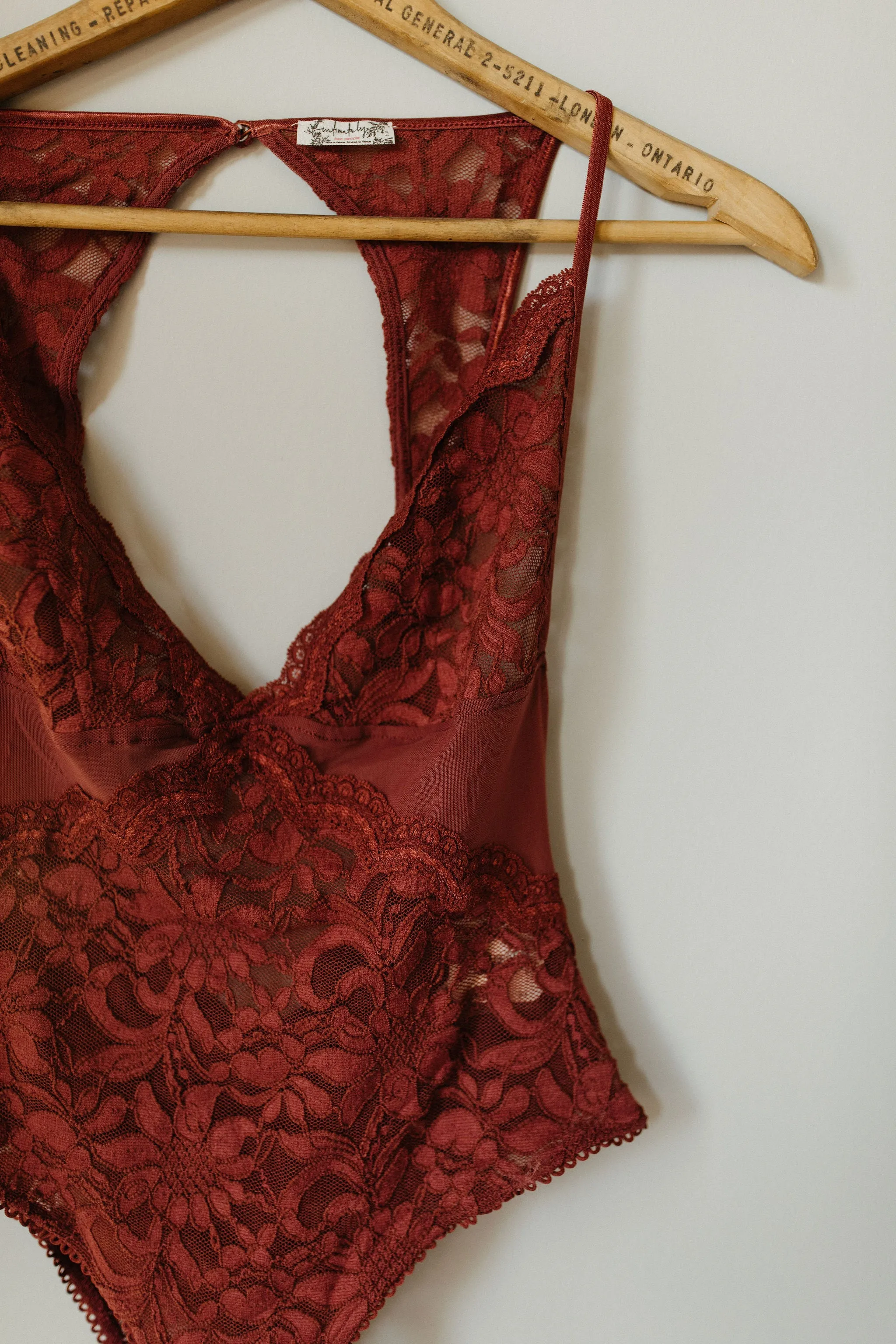 The Speed Date Bodysuit by Free People - Garnet