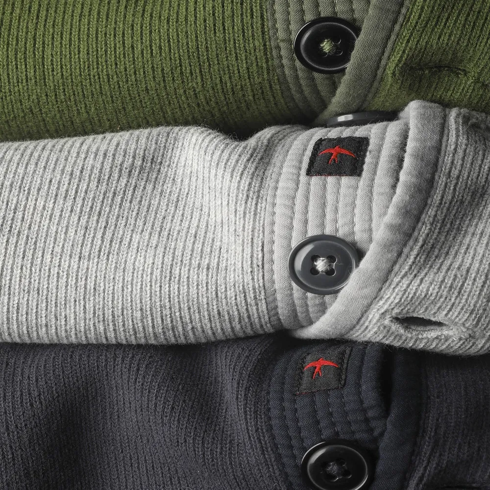 Thermal Button Mock Shirt