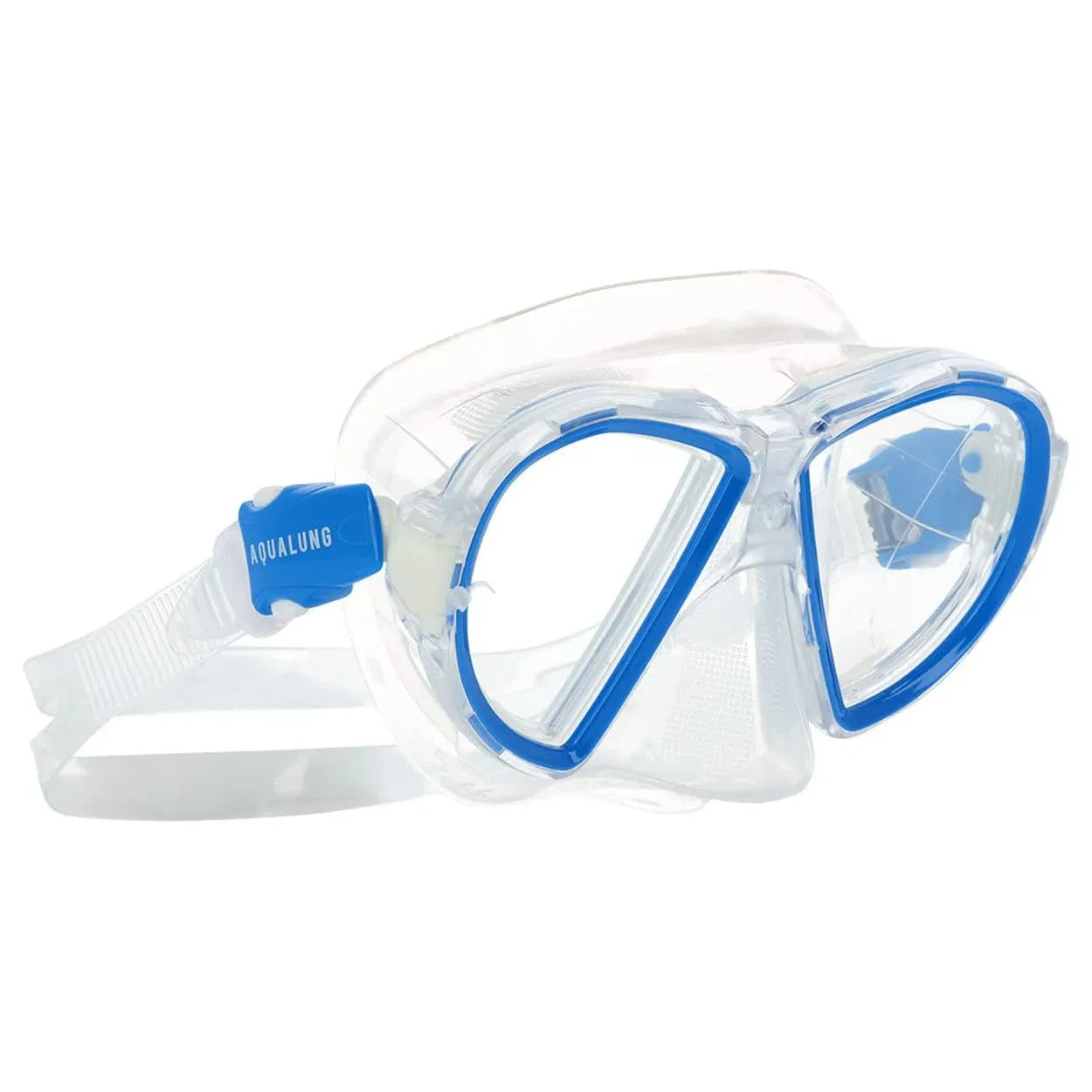Used Aqua Lung Duetto Scuba Dive Mask - Transp/Blue