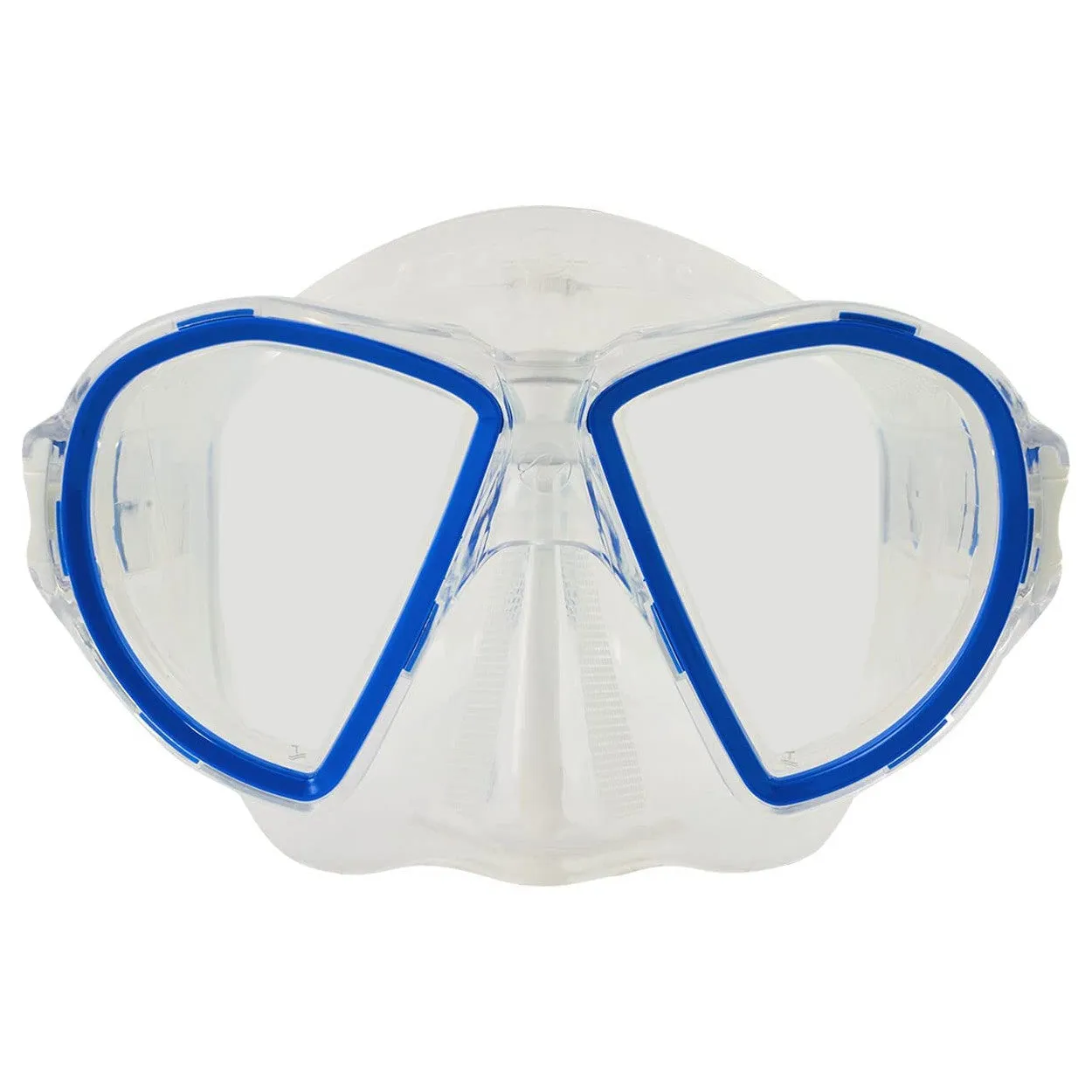 Used Aqua Lung Duetto Scuba Dive Mask - Transp/Blue